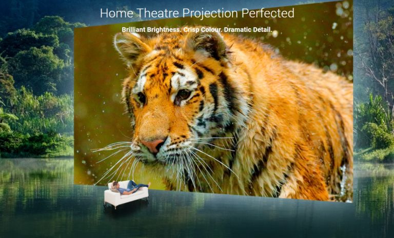 Epson home theatre projected image