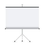 Portable tripod projection screen